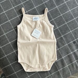 Mebie Baby Light Pink Ribbed One Piece